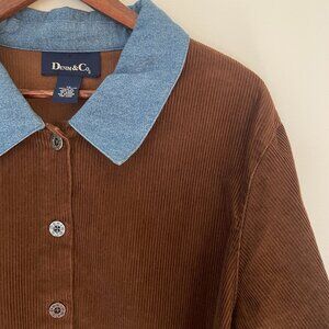 Denim & Co Vintage Corduroy Chore Jacket, Size XL, Excellent Condition, Like New